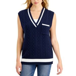 Hooked Up By Iot Juniors' Cable-Knit Sweater Vest Size XL
